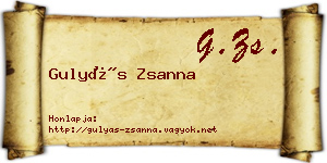 Gulyás Zsanna névjegykártya